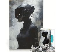 Jigsaw Puzzles 1000 Pieces for Adults Cyberpunk Female Figure, Impossible Game, Challenging To Complete, for Is Ideal As A Gift 38x26cm