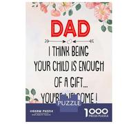 Jigsaw Puzzles 1000 Pieces for Adults Dad I Think Being Daughter Adult Jigsaw Relax Games Difficult Challenge Help The Brain Exercise 70x50cm/1000pcs