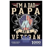 Jigsaw Puzzles 1000 Pieces for Adults Dad Papa US Veteran Adult Jigsaw Relax Games Difficult Challenge Help The Brain Exercise 70x50cm/1000pcs
