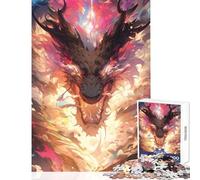 Jigsaw Puzzles 1000 Pieces for Adults Dangerous Anime Dragon Home Decoration Toys Birthday Gift for Educational Game with Matching Poster And Trivia Sheet Size 38x26cm