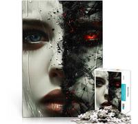 Jigsaw Puzzles 1000 Pieces for Adults Demon in me educational challenge 26x38cm with Matching Poster and Trivia Sheet for Age 14 Years Up
