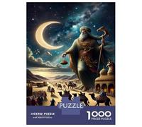 Jigsaw Puzzles 1000 Pieces for Adults Desert Journey Camel Caravan Adventure Jigsaw Puzzle Anti-Stress Toys Home Decoration Help The Brain Exercise 38x26cm/1000pcs