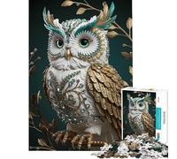 Jigsaw Puzzles 1000 Pieces for Adults Diamond Owl Sculpture Jigsaw Anti-Stress Toys Precision Cutting Deal As Gifts for The Whole Family (Size 75x50cm)