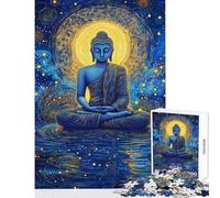 Jigsaw Puzzles 1000 Pieces for Adults Divine Serenity Buddha's Meditation Educational Games Improve Memory Anti-Stress Toys Enhance Love between Couples (38X52cm)