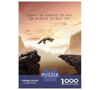 Jigsaw Puzzles 1000 Pieces for Adults Dont Be Afraid To Fail Jigsaws for Adults Fun Games Stress Reliever Help The Brain Exercise 52x38cm/1000pcs