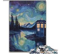 Jigsaw Puzzles 1000 Pieces for Adults Door Under The Night Sky Puzzle Made of Wood for Birthday Holiday Christmas size 50X75CM