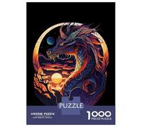 Jigsaw Puzzles 1000 Pieces for Adults Dragon Colorful Adult Jigsaw Relax Games Difficult Challenge Help The Brain Exercise 38x26cm/1000pcs