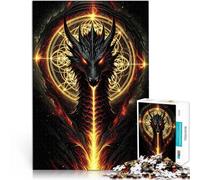 Jigsaw Puzzles 1000 Pieces for Adults Dragon Sacred Geometry Analyse und Logik Wunschliste mit dem Weihnachtsmann75x50cm