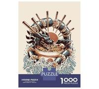 Jigsaw Puzzles 1000 Pieces for Adults Dragon Sushi Ramen Adult Jigsaw Relax Games Difficult Challenge Help The Brain Exercise 52x38cm/1000pcs
