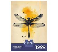 Jigsaw Puzzles 1000 Pieces for Adults Dragonfly Watercolor Art Puzzles for Adults Fun Games Improve Memory Deal As Gifts for The Whole Family 70x50cm/1000pcs