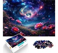 Jigsaw Puzzles 1000 Pieces for Adults Dreamy Galaxy Field Lernspiele Heimdekoration Die Liebe zwischen Paaren stärken38x26cm
