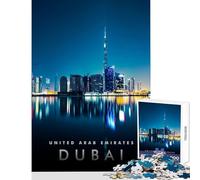 Jigsaw Puzzles 1000 Pieces for Adults Dubai Glory City Adult Jigsaw Puzzles Precision Cutting Challenging To Complete Toy Intellectual Game (38x52cm)