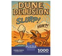 Jigsaw Puzzles 1000 Pieces for Adults Dune Delusion Lizard And Ice Cream Puzzles for Adults Fun Games Improve Memory Deal As Gifts for The Whole Family 70x50cm/1000pcs