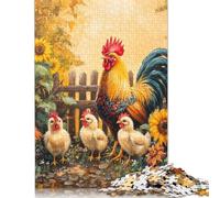 Jigsaw Puzzles 1000 Pieces for Adults Easter Art Rooster Jigsaw Puzzles 1000 Pieces for Adults 1000pcs (38x26cm)