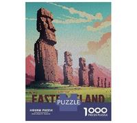 Jigsaw Puzzles 1000 Pieces for Adults Easter Island Chile Mosaic Art Jigsaw for Adults Family Games A Work of Art Help The Brain Exercise 52x38cm/1000pcs