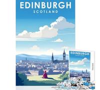 Jigsaw Puzzles 1000 Pieces for Adults Edinburgh Scotland Travel Adult Jigsaw Puzzles Precision Cutting Challenging To Complete Toy Intellectual Game (38x52cm)