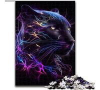 Jigsaw Puzzles 1000 Pieces for Adults Electric Storm Panther Puzzles for Adults size 26x38cm Birthday Gift Idea, Challenging Brain Teaser Game