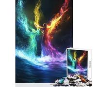 Jigsaw Puzzles 1000 Pieces for Adults Elemental Spirits Dance over Waves Educational Toy Gift For Birthdays Relaxing Games Artists Collection, Fine Art Size 38x52cm