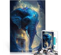 Jigsaw Puzzles 1000 Pieces for Adults Elephant Fantasia Made of wood Suitable for ages 14 and up Home decoration toys Funny gift。size：50x75cm/19.68x29.52inch