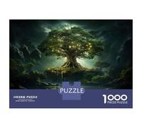 Jigsaw Puzzles 1000 Pieces for Adults Enchanted Forest Glowing Tree Jigsaw Puzzle Relax Games Precision Cutting Unique Birthday And Gifts 38x26cm/1000pcs