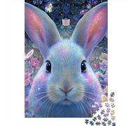 Jigsaw Puzzles 1000 Pieces for Adults Enchanted Garden Bunny Adult Jigsaw Relax Games Difficult Challenge Help The Brain Exercise 70x50cm/1000pcs