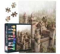 Jigsaw Puzzles 1000 Pieces for Adults - Enchanted Hilltop Castle Fantasy Landscape, Mystical Mountain Fortress Puzzle, Premium 1000-Piece Art Jigsaw, Finished Size 27.5 x 19.7 Inches