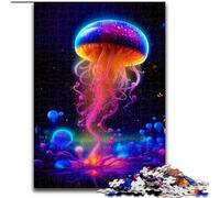 Jigsaw Puzzles 1000 Pieces for Adults Enchanted Jellyfish Puzzle Made of Wood,Relax & Challenge, Colorful Home Decor Art, for Friends 1000pcs(50x75cm)