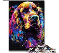Jigsaw Puzzles 1000 Pieces for Adults English Cocker Spaniel Dog Art 1000 Pieces Puzzle Gifts Interactive Family Game, Suitable for Ages 14+ (Size 50x75cm)