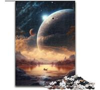 Jigsaw Puzzles 1000 Pieces for Adults Exoplanet Hyperion Terra Jigsaw Puzzles size 26x38cm for Teenagers, Couples, And Friends for Birthdays, Christmas