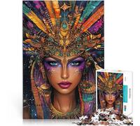 Jigsaw Puzzles 1000 Pieces for Adults Exquisite Egyptian Queen Made of wood Suitable for ages 14 and up Family Fun It is ideal as a gift for the whole family。size：50x75cm/19.68x29.52inch