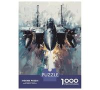 Jigsaw Puzzles 1000 Pieces for Adults F-15 Eagle Jet Takeoff Puzzle for Adults Hands-on Game Improve Memory Deal As Gifts for The Whole Family 52x38cm/1000pcs