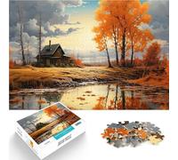 Jigsaw Puzzles 1000 Pieces for Adults Fall landscape Made of cardboard,Suitable for ages 14 and up Challenging To Complete But Fun And Humorous Christmas game Presents for Women。size:26x38cm