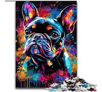 Jigsaw Puzzles 1000 Pieces for Adults Fantasy Bulldog Puzzles for Adults Family Interaction & Fun Gift, Vibrant Abstract Design (Size 50x75 cm)