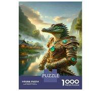 Jigsaw Puzzles 1000 Pieces for Adults Fantasy Dragon Armor Statue Jigsaws for Adults Relax Games Improve Memory Stress Reduction Gifts 38x26cm/1000pcs