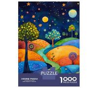 Jigsaw Puzzles 1000 Pieces for Adults Fantasy Night Sky Landscape Art Print Jigsaws for Adults Relax Games Improve Memory Stress Reduction Gifts 38x26cm/1000pcs