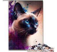 Jigsaw Puzzles 1000 Pieces for Adults Fantasy Siamese Cat Difficult Puzzles for Adults size 26x38cm Perfect for Teenagers & Home Decor