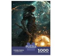 Jigsaw Puzzles 1000 Pieces for Adults Fantasy Warrior with Magic Orb Jigsaw Puzzle Anti-Stress Toys Home Decoration Help The Brain Exercise 52x38cm/1000pcs