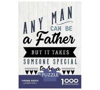 Jigsaw Puzzles 1000 Pieces for Adults Father Day Quote Daddy Adult Jigsaw Relax Games Difficult Challenge Help The Brain Exercise 52x38cm/1000pcs
