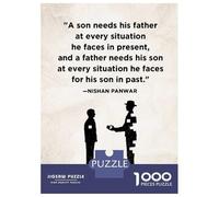 Jigsaw Puzzles 1000 Pieces for Adults Fathers Day Quotes From S Adult Jigsaw Relax Games Difficult Challenge Help The Brain Exercise 52x38cm/1000pcs