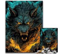 Jigsaw Puzzles 1000 Pieces for Adults Fenrir Wolf Norse MythChallenging Puzzles for Teenagers Teens Ideal Birthday 1000 PCS(75x50cm)