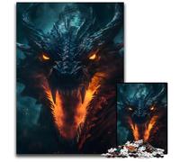 Jigsaw Puzzles 1000 Pieces for Adults Fiery Dragon Breath Jigsaw Puzzles for Adults for Mother'S Day, Birthdays, Christmas 50x75CM/19.68x29.52inch