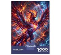 Jigsaw Puzzles 1000 Pieces for Adults Fiery Phoenix with Lightning Jigsaws for Adults Relax Games Improve Memory Stress Reduction Gifts 52x38cm/1000pcs