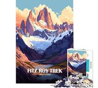 Jigsaw Puzzles 1000 Pieces for Adults Fitz Roy Trek Argentina Landscape Art Relaxing Games Learning Educational Toys Secret Santa Gifts Family Activities (size 38x26cm)