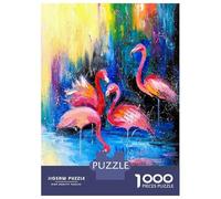 Jigsaw Puzzles 1000 Pieces for Adults Flamingos Puzzle for Adults Hands-on Game Improve Memory Deal As Gifts for The Whole Family 52x38cm/1000pcs