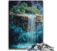 Jigsaw Puzzles 1000 Pieces for Adults Floating Waterfall Oasis Difficult Hard Brain Teaser Game Secret Santa Gifts 38x26cm