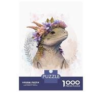 Jigsaw Puzzles 1000 Pieces for Adults Flower Lizard Watercolor Puzzle for Adults Toy Wall Decor Hand Speed Race Stress Reduction Gifts 70x50cm/1000pcs