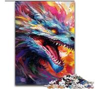 Jigsaw Puzzles 1000 Pieces for Adults Flying Dragon Made of Wood, Perfect DIY Art Decor Or Birthday Gift 50x75cm for Birthdays, Holidays, And Special Occasions