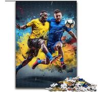 Jigsaw Puzzles 1000 Pieces for Adults Football Sports 1000 Piece Jigsaw Puzzle Educational Games Beautiful Decoration (Size 26x38 cm)