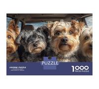 Jigsaw Puzzles 1000 Pieces for Adults Four Cute Dogs in Car Adult Puzzles Toy Wall Decor But Fun And Humorous Help The Brain Exercise 38x26cm/1000pcs