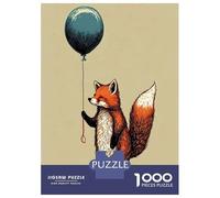 Jigsaw Puzzles 1000 Pieces for Adults Fox Balloon Animal Jigsaw Puzzle DIY Toys But Fun And Humorous Deal As Gifts for The Whole Family 52x38cm/1000pcs